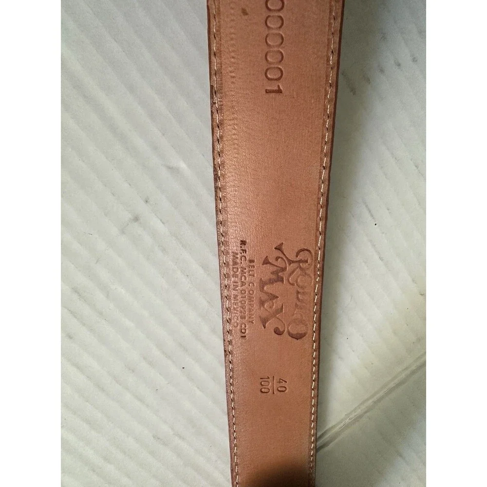 Eel Skin Cognac Western Men’s Belt 40 Rodeo Max